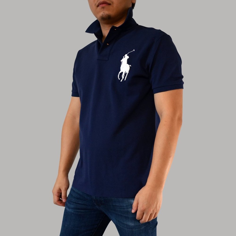 NWT Polo Ralph Lauren Big Pony Mesh Polo Shirt CUSTOM SLIM FIT